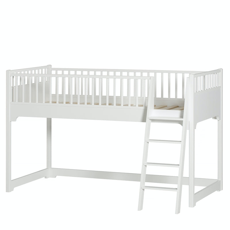 Oliver Furniture Kit de conversion lit junior mi-hauteur Seaside Classic en lit mi-hauteur 90x200 cm Blanc