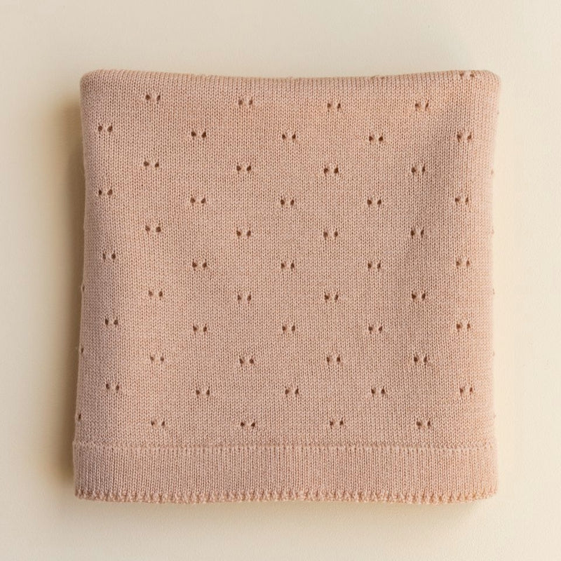 Hvid  Babydecke Bibi  Apricot - Online MY SNOWFLAKE