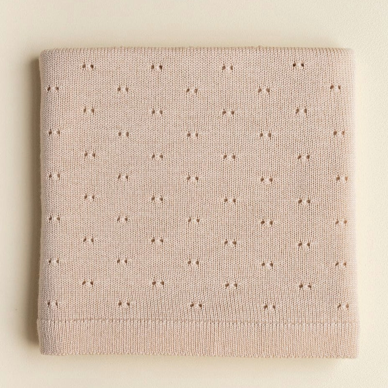 Hvid  Babydecke Bibi  Oat - Online MY SNOWFLAKE
