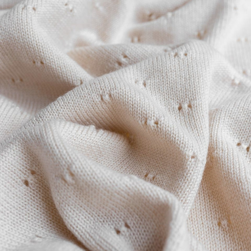 Hvid  Babydecke Bibi  Oat - Online MY SNOWFLAKE