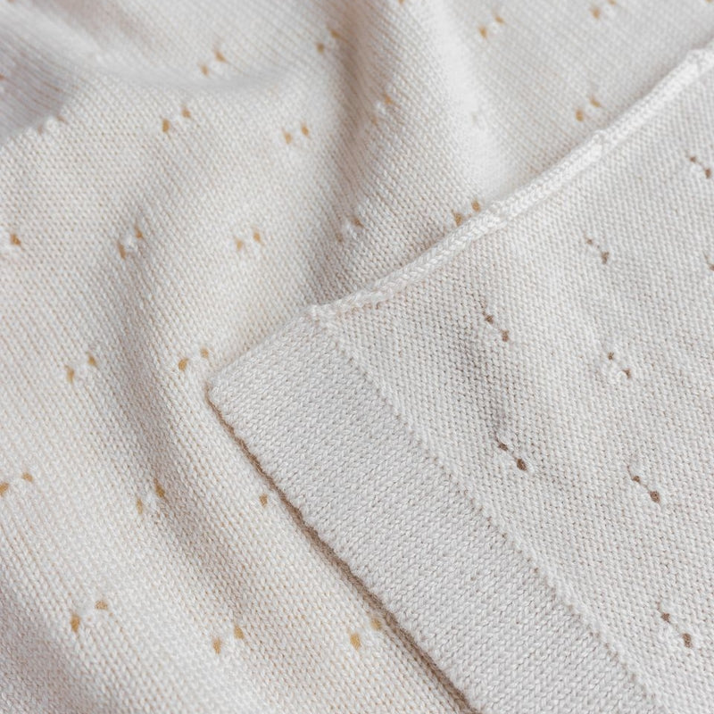 Hvid  Babydecke Bibi  Oat - Online MY SNOWFLAKE