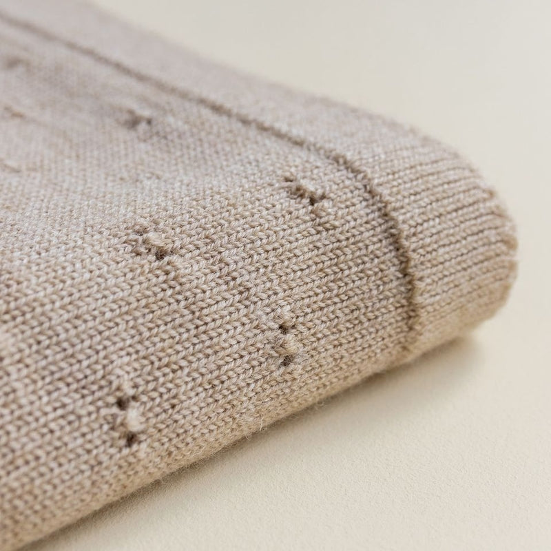 Hvid  Babydecke Bibi  Sand - Online MY SNOWFLAKE