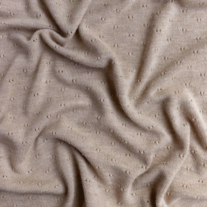 Hvid  Babydecke Bibi  Sand - Online MY SNOWFLAKE