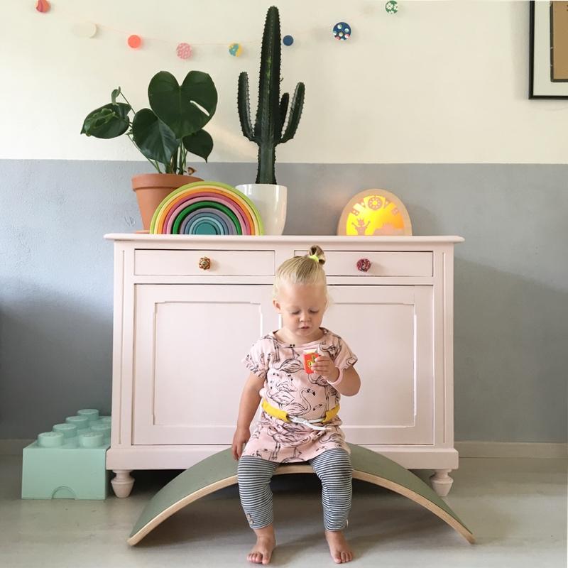 Wobbel <br/> Original Balance Board transparent lackiert mit Filz <br/> Forest,Holzspielzeug, Wobbel - SNOWFLAKE kindermöbel concept store