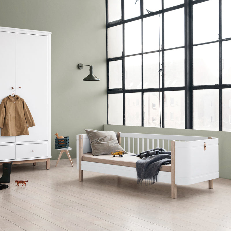 Oliver Furniture  Umbauset Wood Mini+ Basic und Geschwisterset zu 2 Juniorbetten  Weiss/Eiche - Online MY SNOWFLAKE