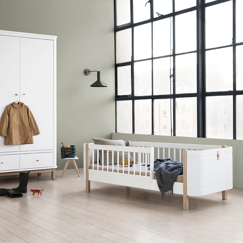 Oliver Furniture  Umbauset Wood Mini+ halbhohes Hochbett zum Juniorbett  Weiss/Eiche - Online MY SNOWFLAKE