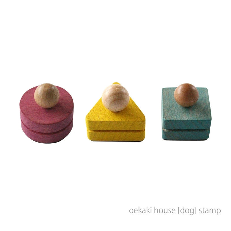 Kiko+ & gg* Tampons de rechange pour Oekaki House Dog Rouge, Jaune, Bleu