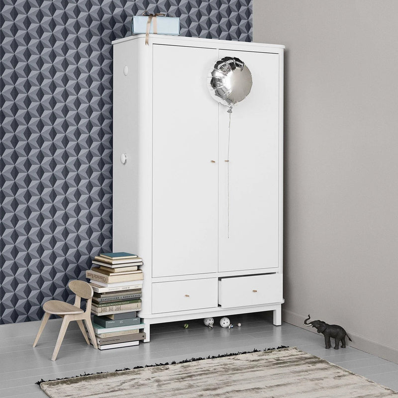 Oliver Furniture  Wood Kleiderschrank 2-türig  Weiss - Online MY SNOWFLAKE