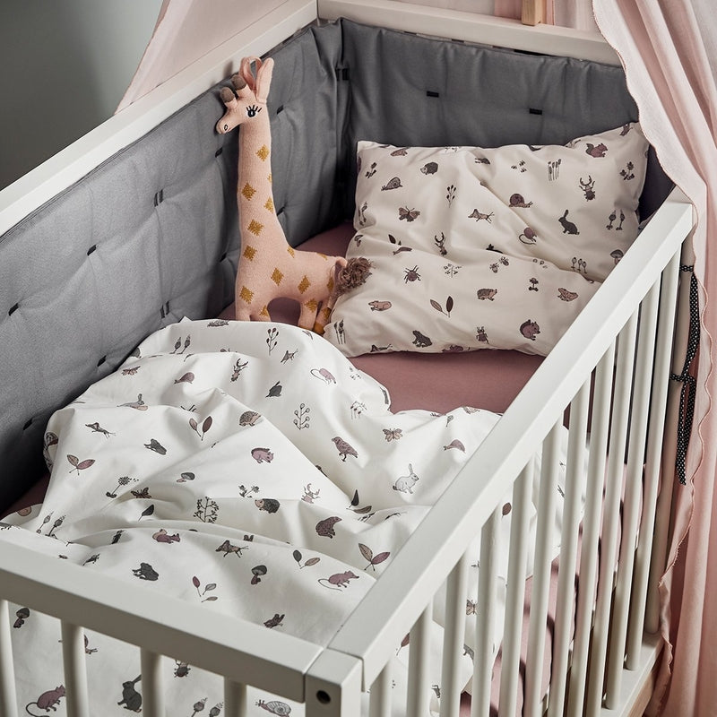 Leander Cot Bumper Organic Cotton Cool Grey