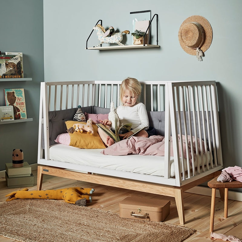 Leander Cot Bumper Organic Cotton Cool Grey