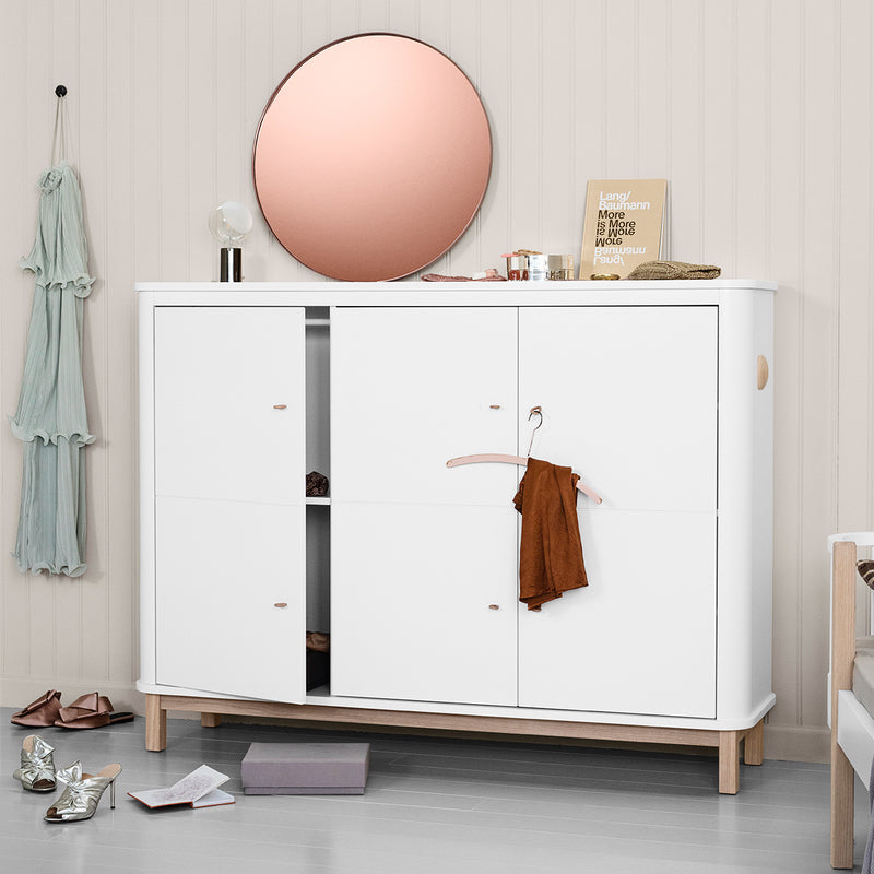 Oliver Furniture  Wood Multi-Schrank 3-türig  Weiss/Eiche - Online MY SNOWFLAKE