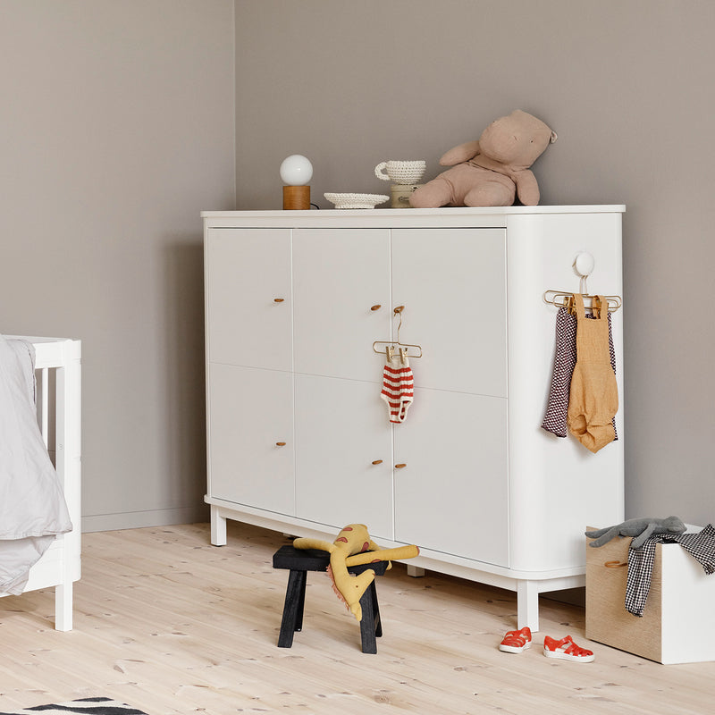 Oliver Furniture Armoire Multi Bois 3 portes Blanc