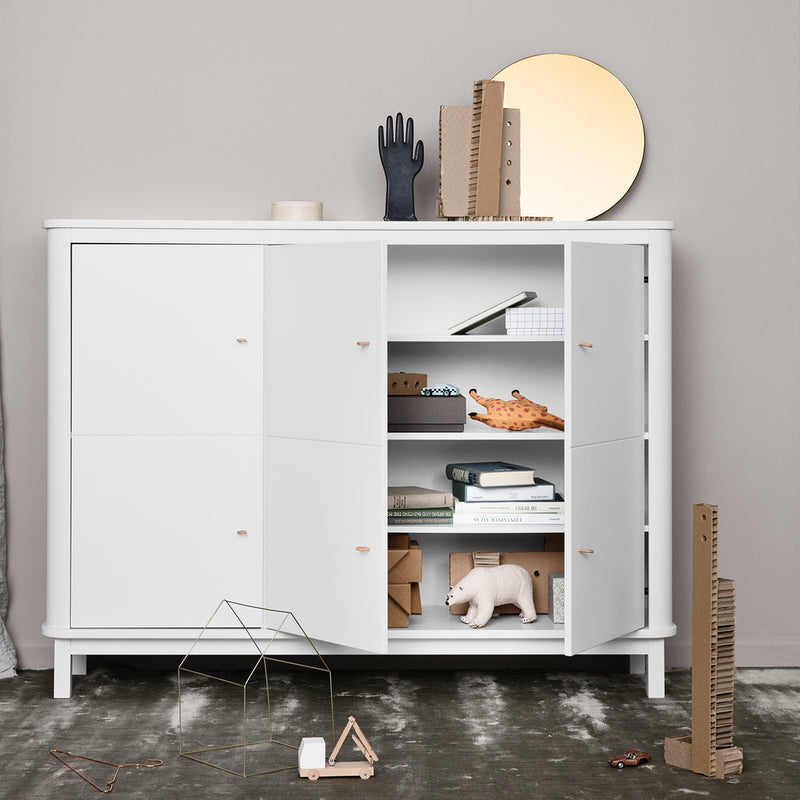 Oliver Furniture Armoire Multi Bois 3 portes Blanc