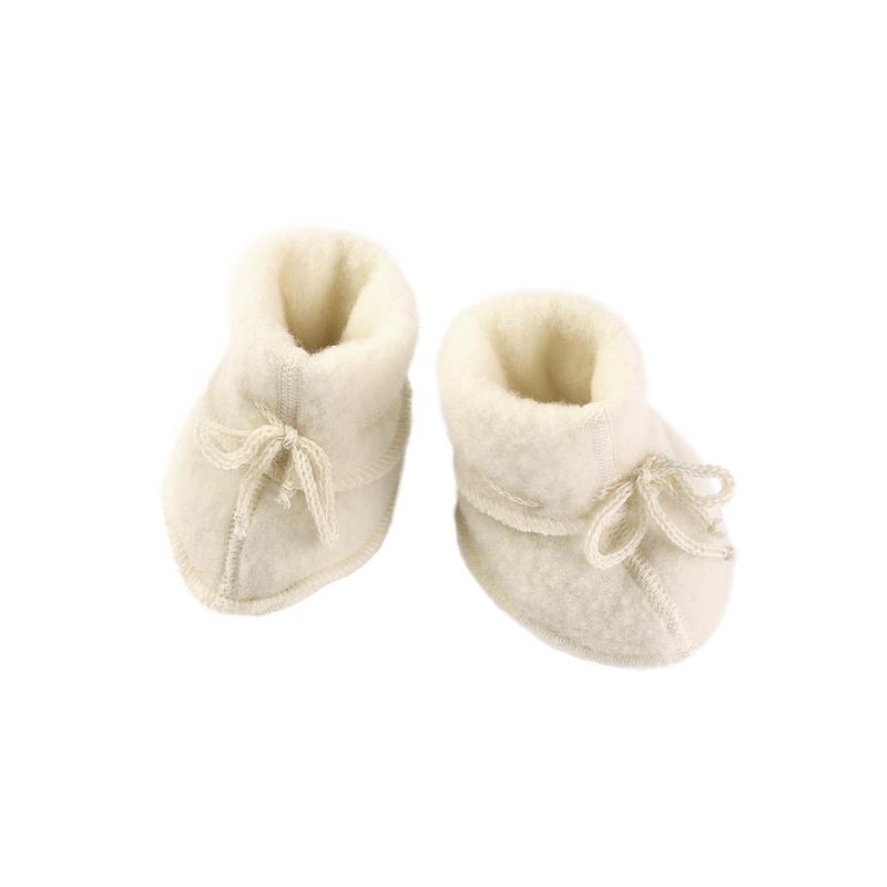 Engel  Baby-Schühchen mit Bändel Wollfleece  Natur - Online MY SNOWFLAKE