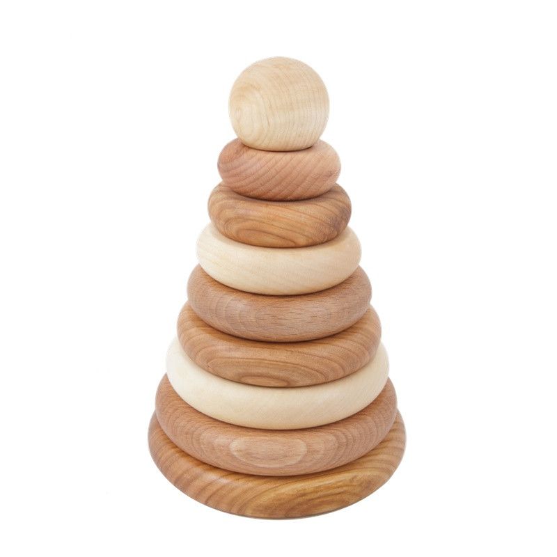 Wooden Story <br/> Stapelturm <br/> Natur,Holzspielzeug, Wooden Story - SNOWFLAKE kindermöbel concept store