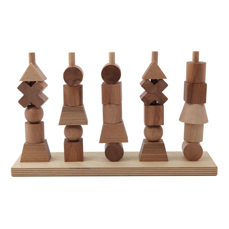 Wooden Story <br/> Steckspiel <br/> Natur,Holzspielzeug, Wooden Story - SNOWFLAKE kindermöbel concept store