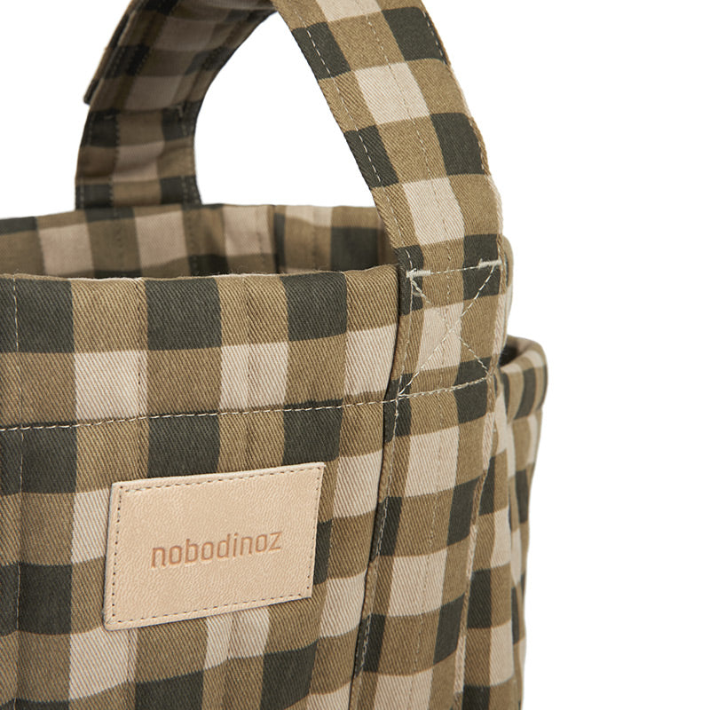 Nobodinoz  Kinderwagen Organizer 'Hyde Park'  Green Checks - Online MY SNOWFLAKE