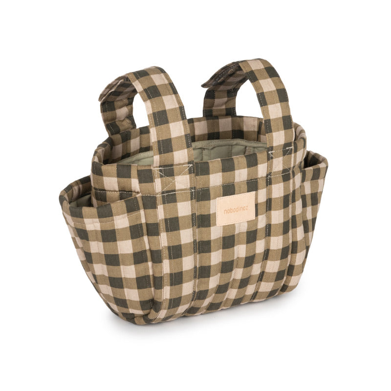 Nobodinoz  Kinderwagen Organizer 'Hyde Park'  Green Checks - Online MY SNOWFLAKE
