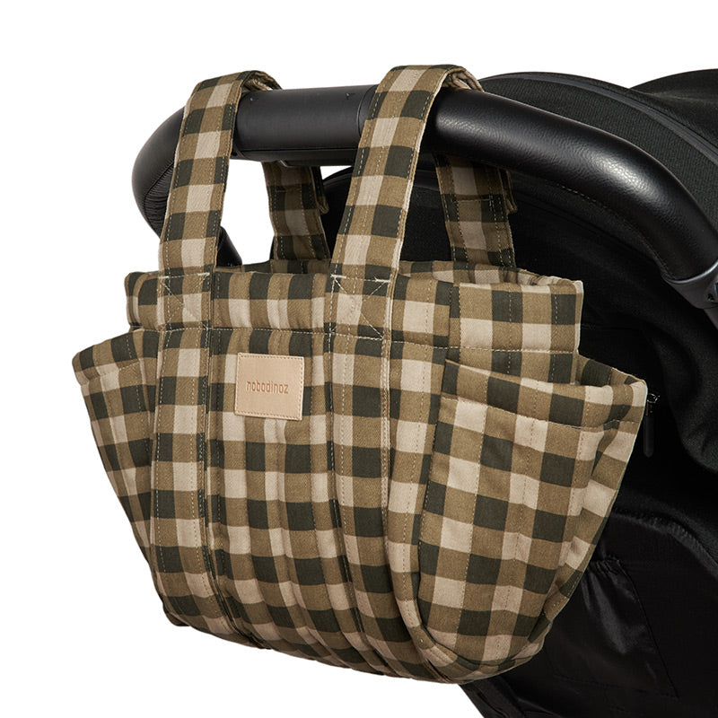 Nobodinoz  Kinderwagen Organizer 'Hyde Park'  Green Checks - Online MY SNOWFLAKE