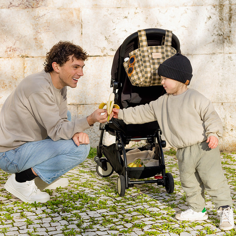 Nobodinoz  Kinderwagen Organizer 'Hyde Park'  Green Checks - Online MY SNOWFLAKE