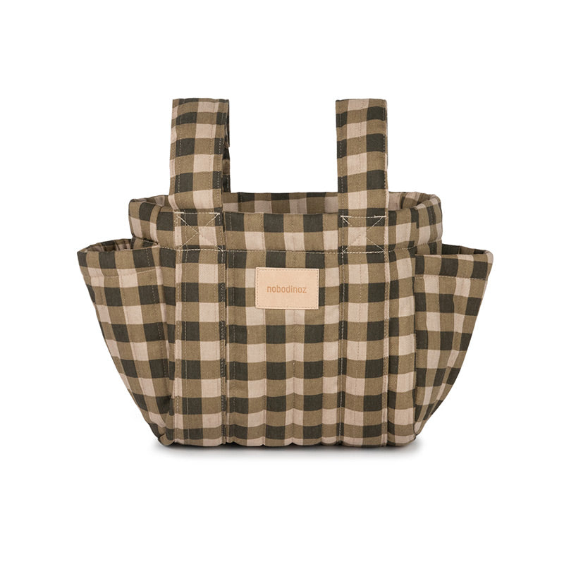Nobodinoz  Kinderwagen Organizer 'Hyde Park'  Green Checks - Online MY SNOWFLAKE