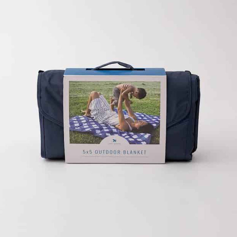 Little Unicorn  Picknickdecke  Navy Plaid - Online MY SNOWFLAKE