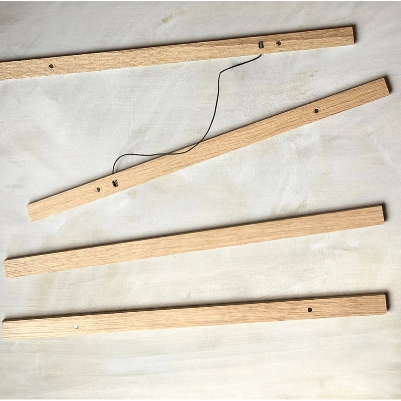 MY SNOWFLAKE Poster Hanging Strip Oak 50 cm/DIN B2 Portrait