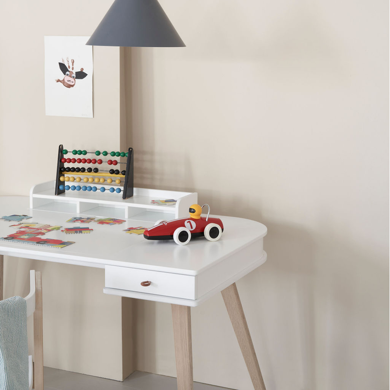 Oliver Furniture  Kinder Schreibtisch Wood 66cm  Weiss/Eiche - Online MY SNOWFLAKE