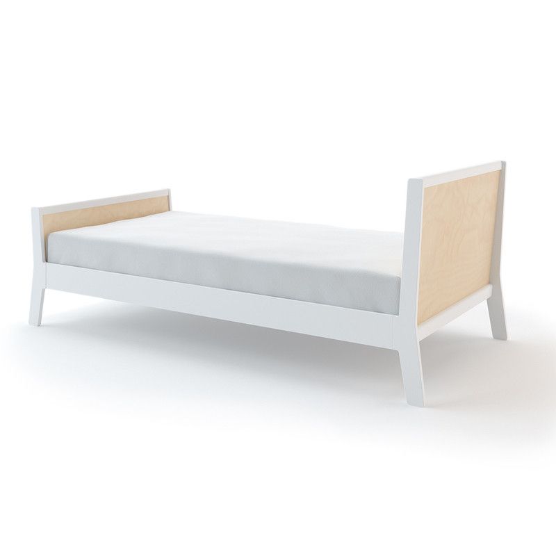 Oeuf NYC <br/> Kinderbett Sparrow Twin<br/> Birke/Weiss,Einzelbetten, Oeuf NYC - SNOWFLAKE kindermöbel concept store