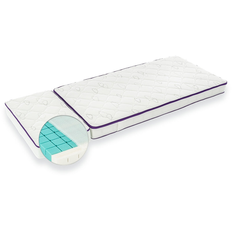 Träumeland Baby Mattress for Oliver Furniture Seaside Lille+ 68 x 130 cm incl. Extension to 168 cm Frühlingsluft