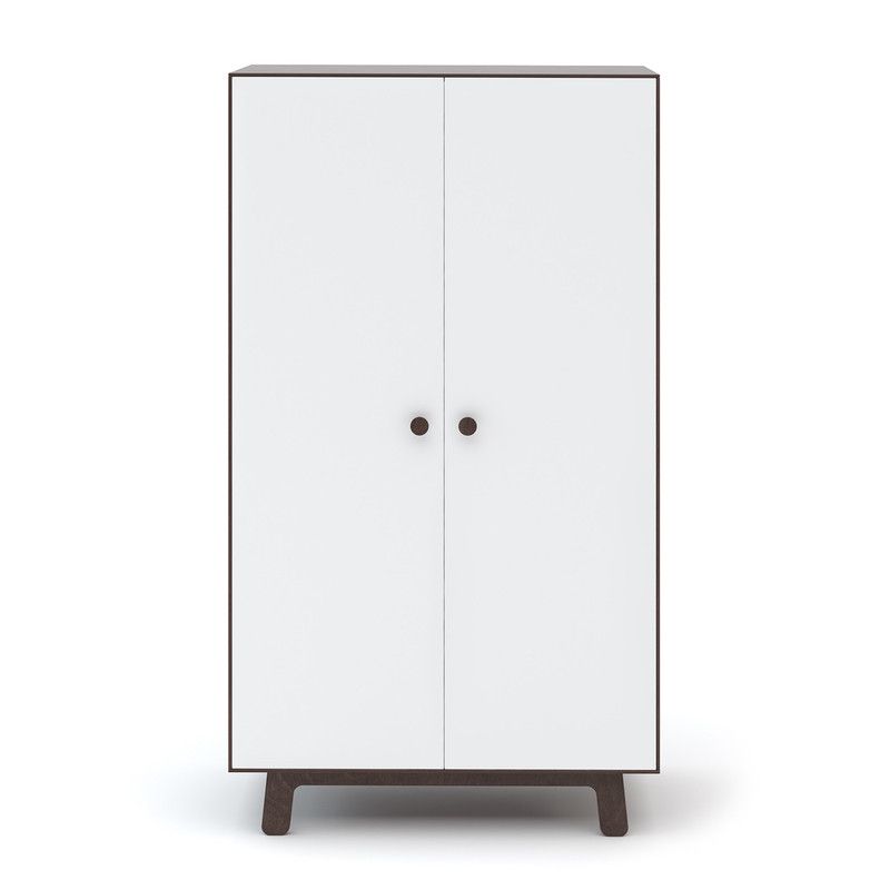 Oeuf NYC <br/> 2-türiger Schrank Merlin <br/> Walnuss/Weiss,Schränke, Oeuf NYC - SNOWFLAKE kindermöbel concept store