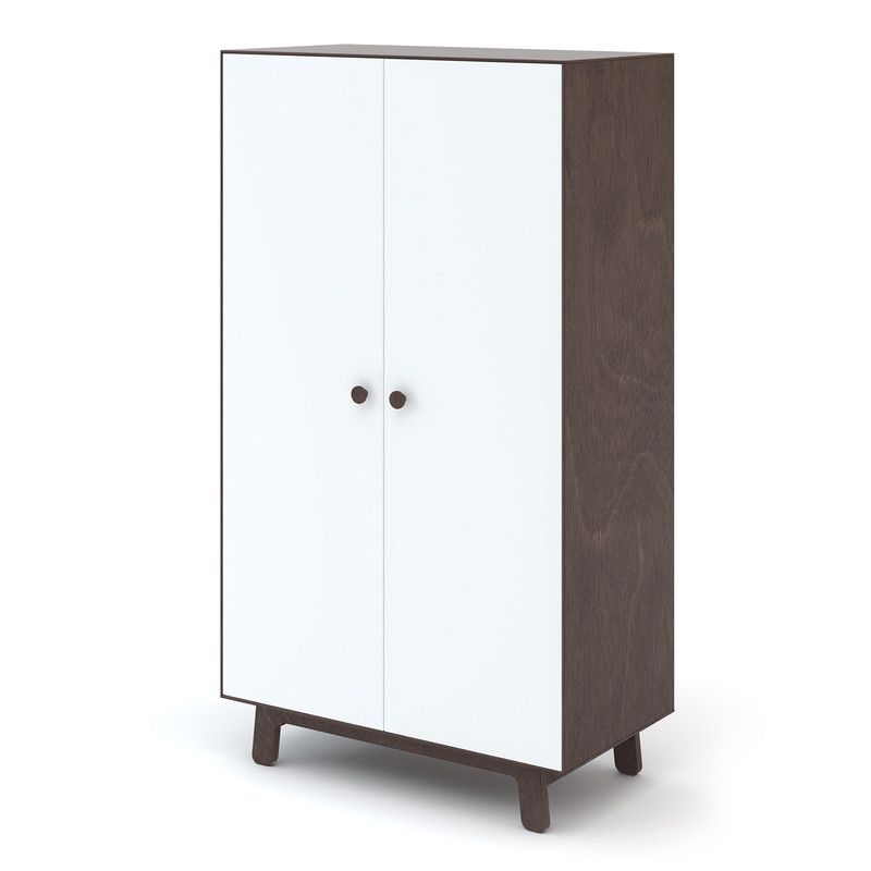 Oeuf NYC <br/> 2-türiger Schrank Merlin <br/> Walnuss/Weiss,Schränke, Oeuf NYC - SNOWFLAKE kindermöbel concept store